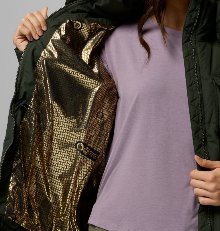 Women's Longhorn Ridge Puffer Jacket, Color: Greenscape, image 6