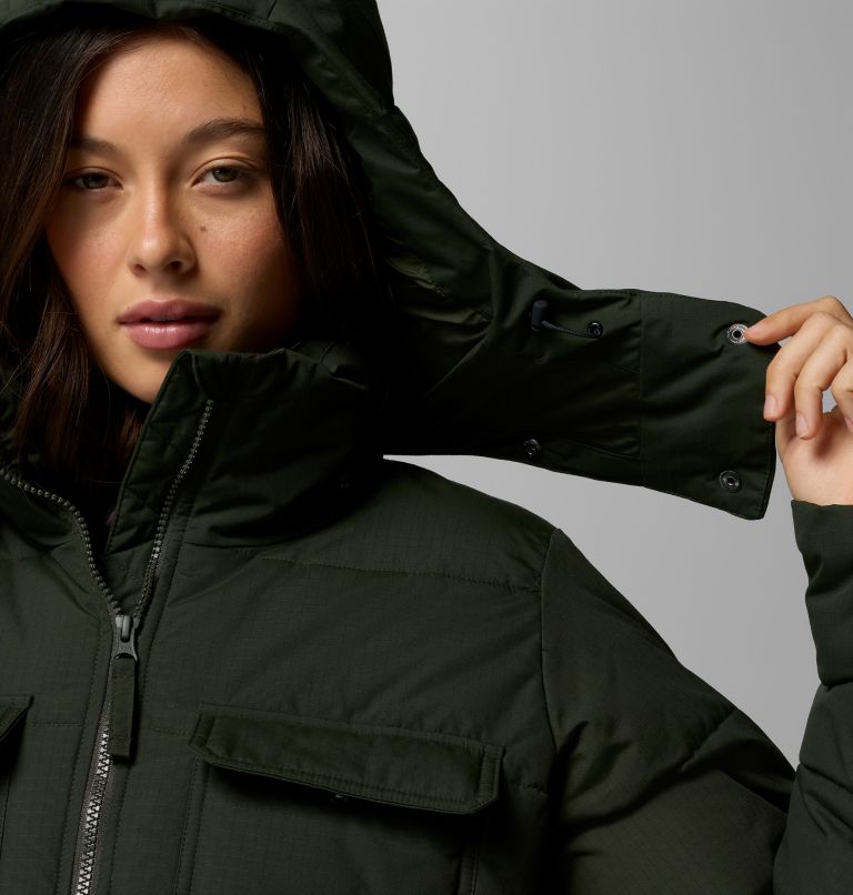 Women's Longhorn Ridge Puffer Jacket, Color: Greenscape, image 9