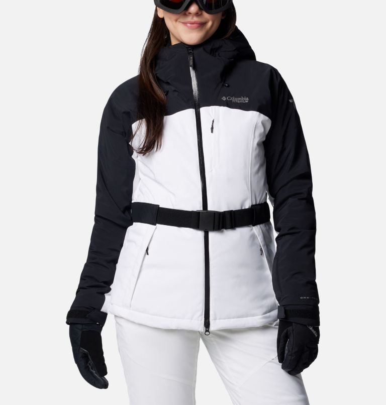 Columbia white ski jacket sale