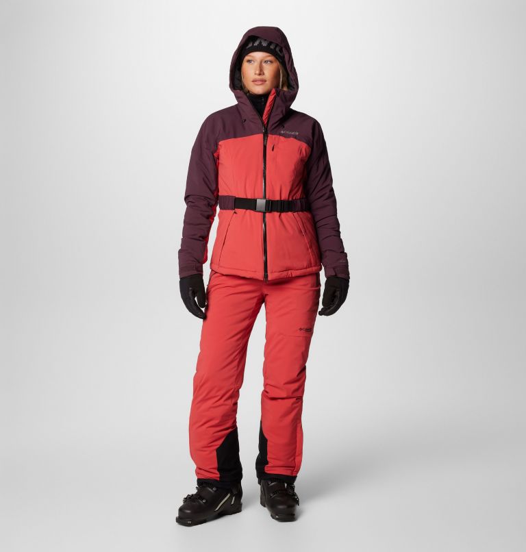 Ski jacket with belt womens sale