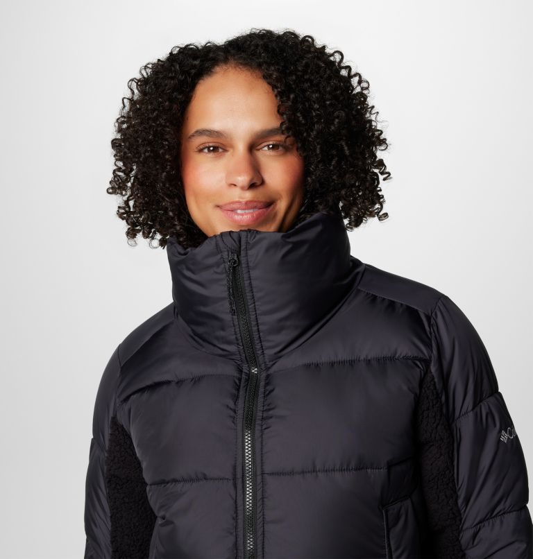 Women's Leadbetter Point II Sherpa Hybrid Puffer Jacket, Color: Black, image 5
