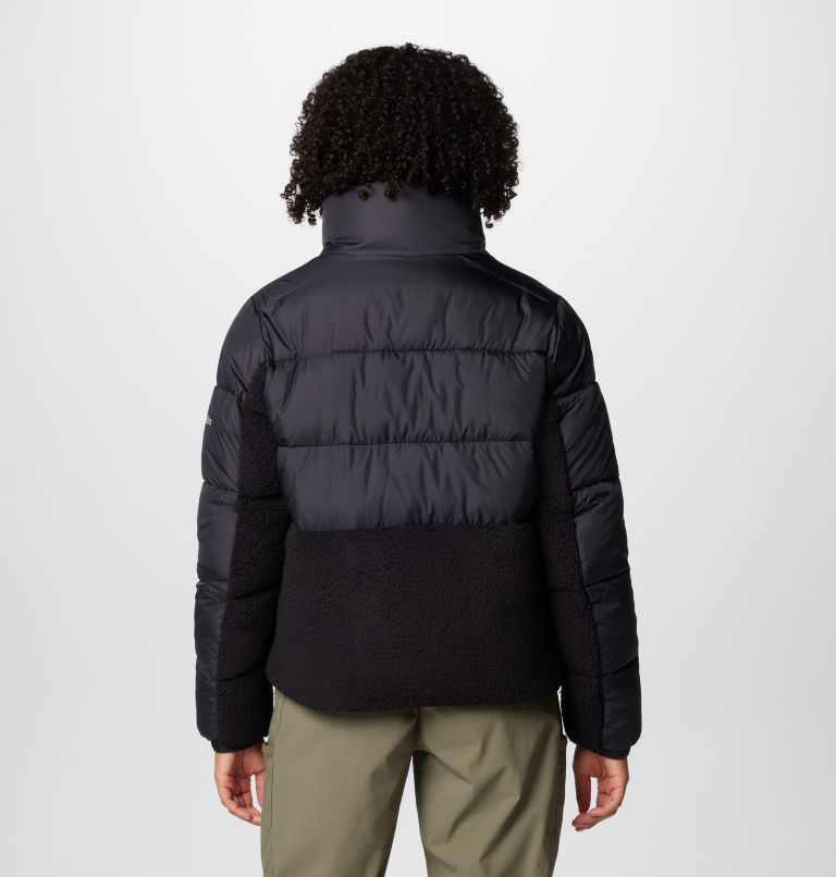 Women's Leadbetter Point II Sherpa Hybrid Puffer Jacket, Color: Black, image 2
