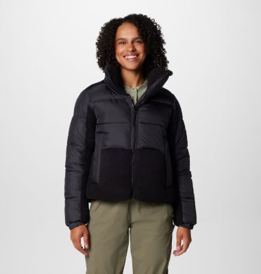 Women's Leadbetter Point II Sherpa Hybrid Puffer Jacket, Color: Black, image 1