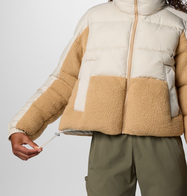 Women's Leadbetter Point II Sherpa Hybrid Puffer Jacket, Color: Dark Stone, Canoe, image 6
