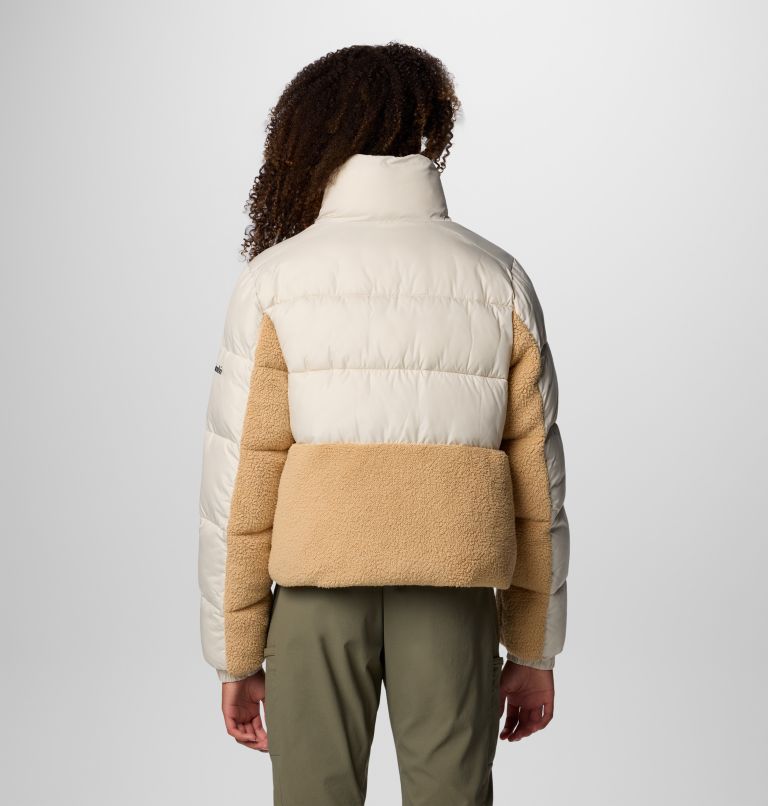 Women's Leadbetter Point II Sherpa Hybrid Puffer Jacket, Color: Dark Stone, Canoe, image 2