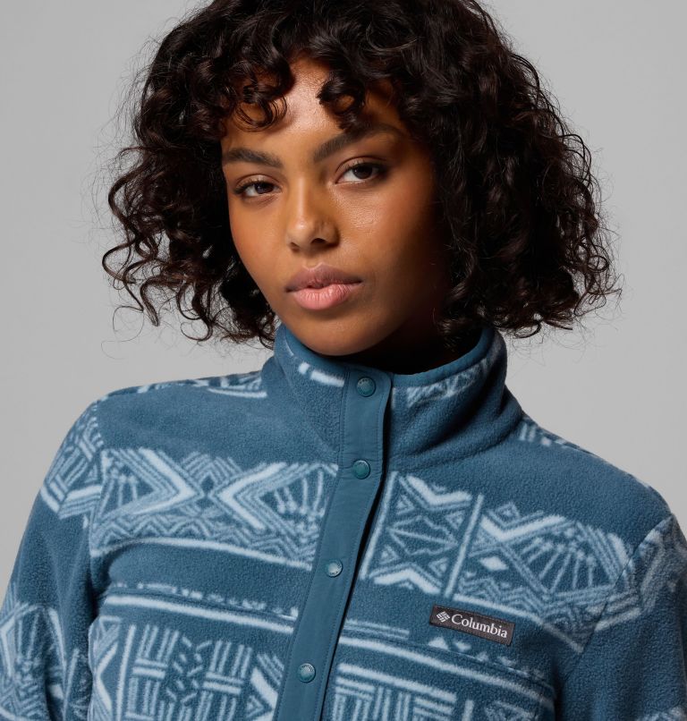 Women's Benton Springs Printed Half Snap Fleece Pullover, Color: Everblue Deschutes Days, image 5