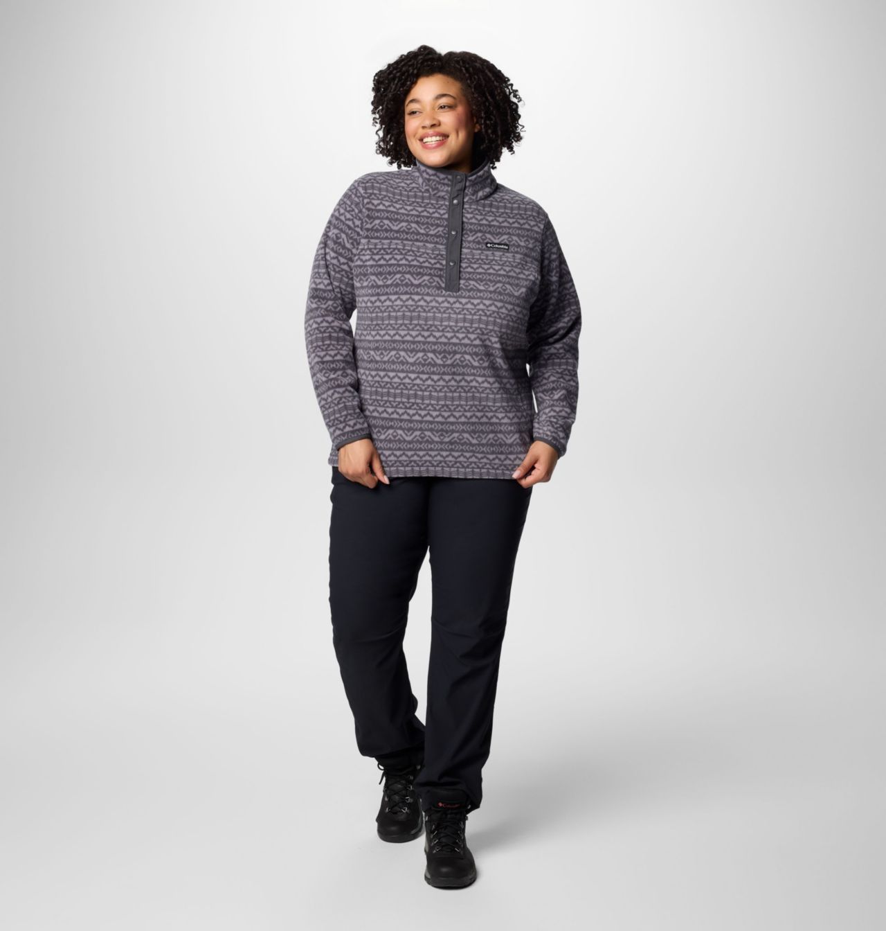 Women's Benton Springs™ Printed Half Snap Fleece Pullover - Plus Size 3