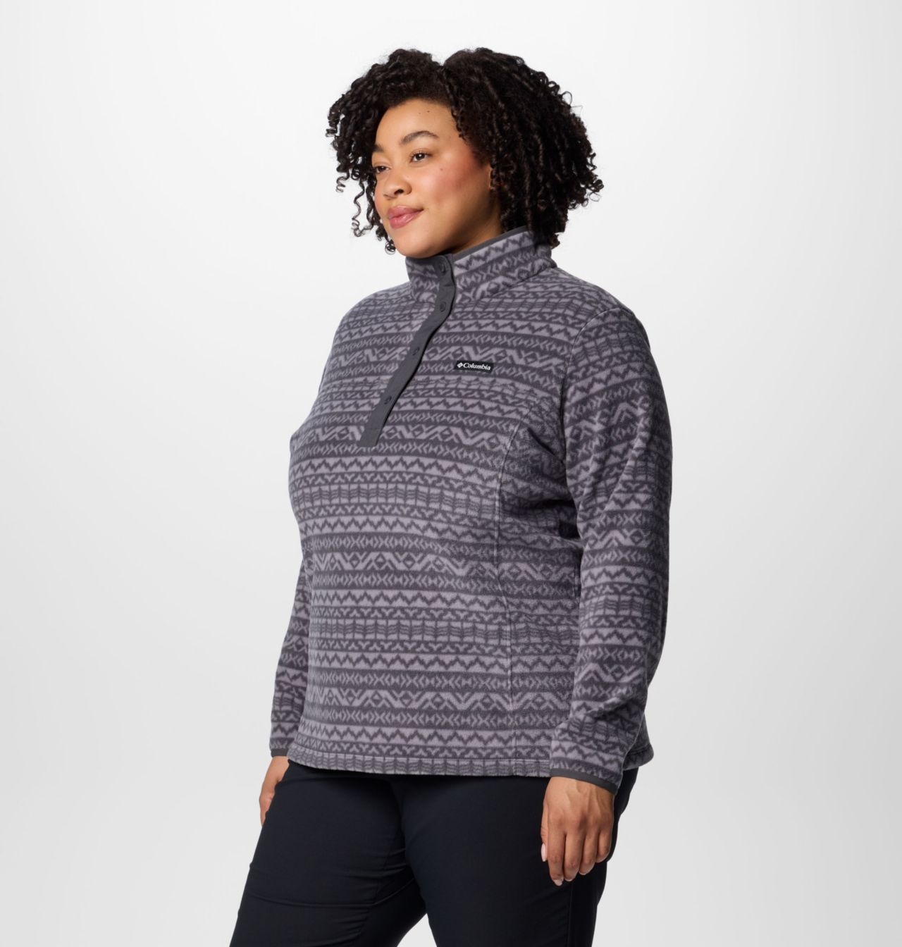 Women's Benton Springs™ Printed Half Snap Fleece Pullover - Plus Size 4