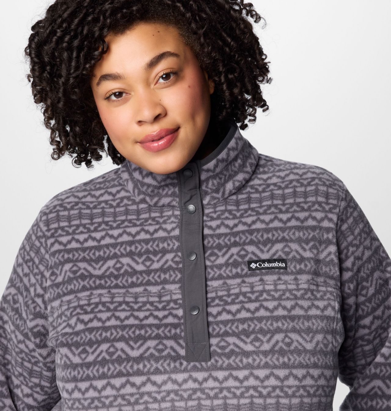 Women's Benton Springs™ Printed Half Snap Fleece Pullover - Plus Size 5