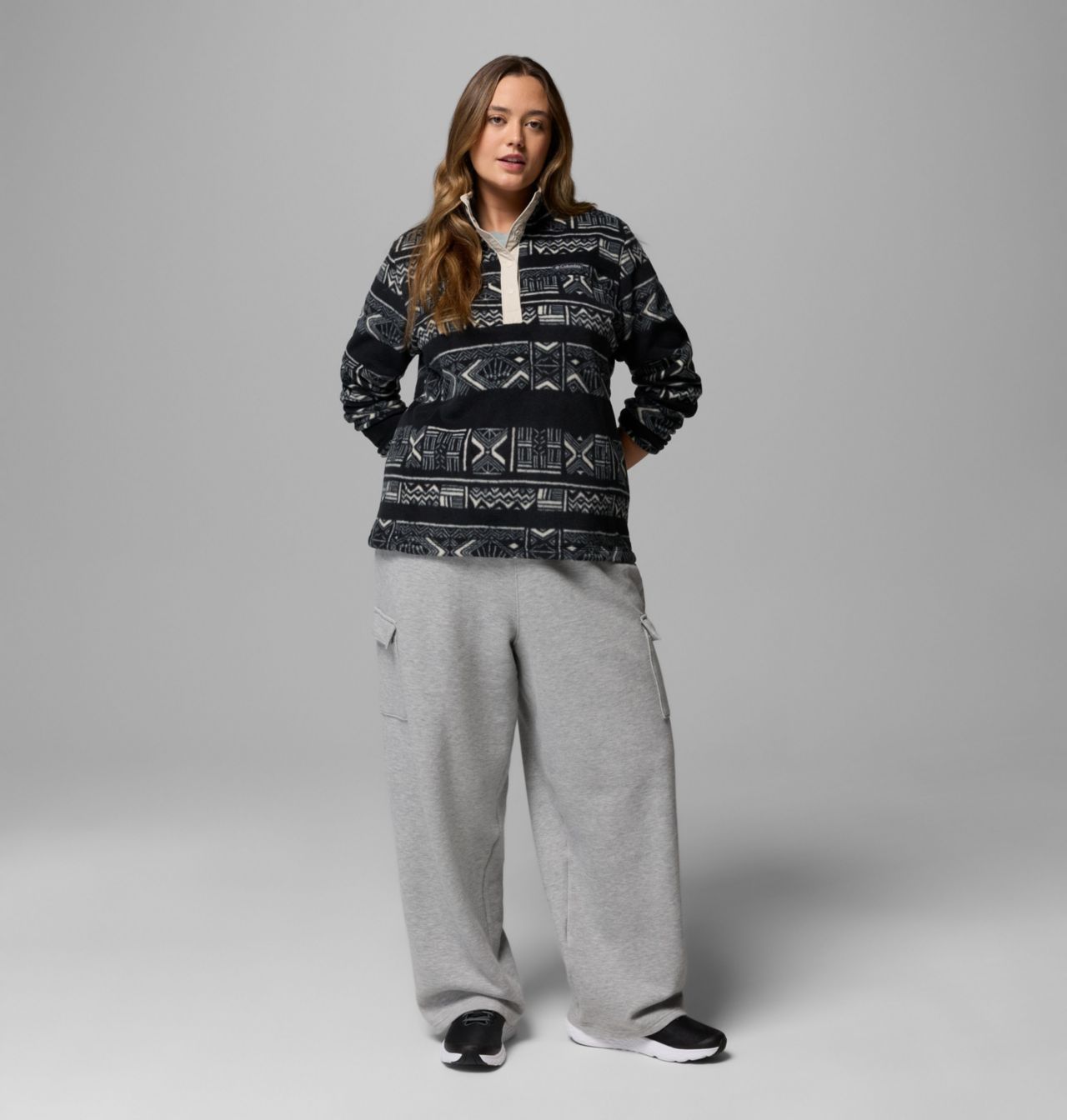Women's Benton Springs™ Printed Half Snap Fleece Pullover - Plus Size 2