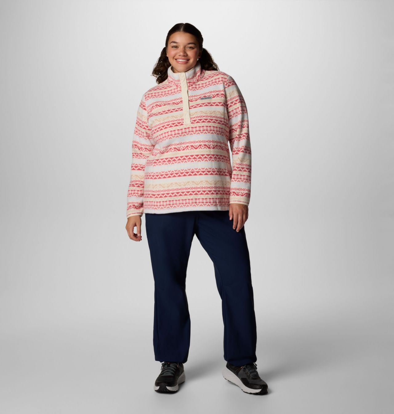 Women's Benton Springs™ Printed Half Snap Fleece Pullover - Plus Size 3