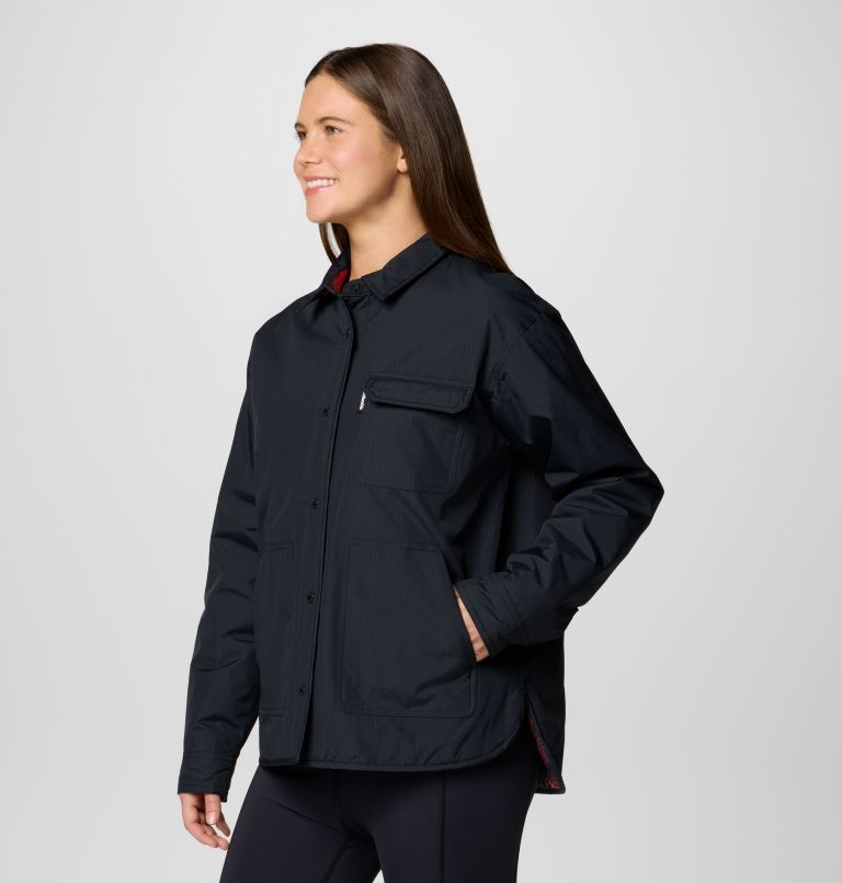 Women's Longhorn Ridge Reversible Shirt Jacket, Color: Black, image 4