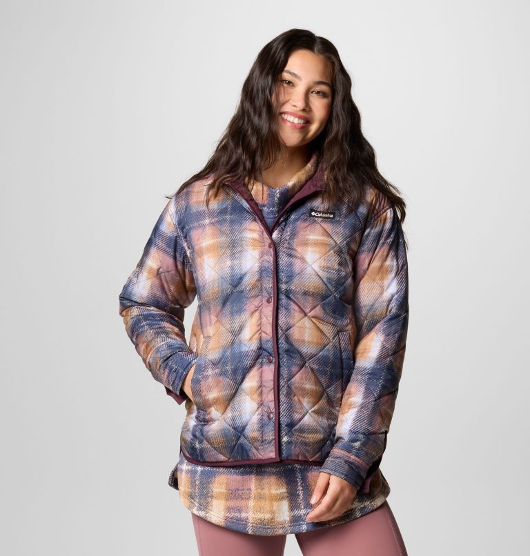 Women's Longhorn Ridge Reversible Shirt Jacket, Color: Moonvista, image 8