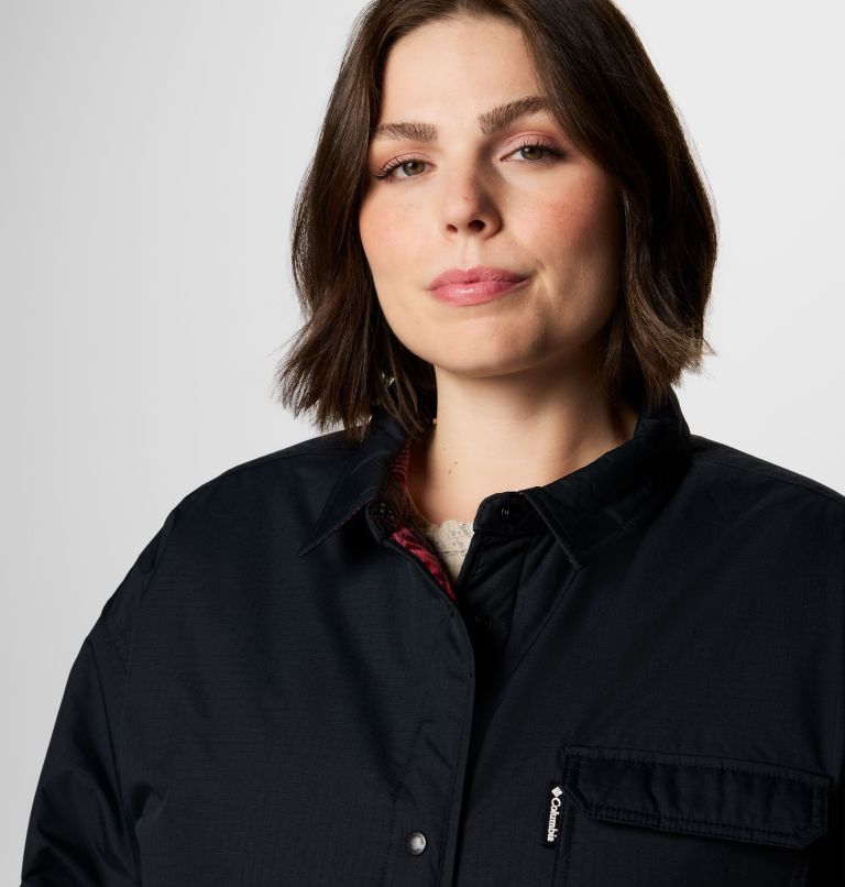 Women's Longhorn Ridge Reversible Shirt Jacket - Plus Size, Color: Black, image 5