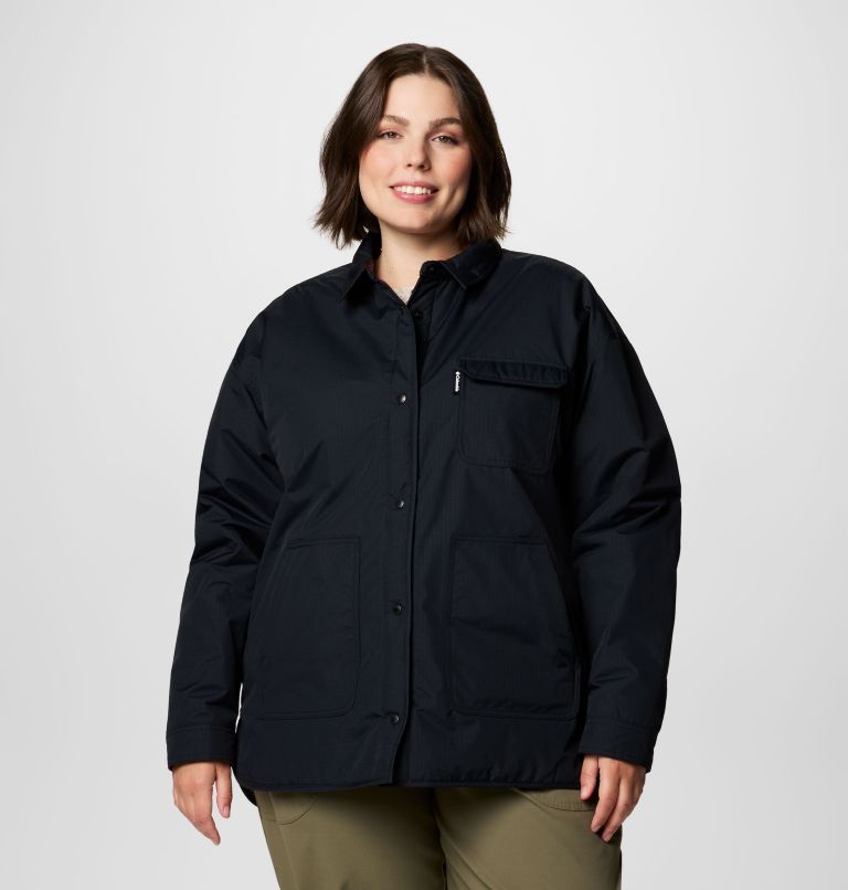 Women's Longhorn Ridge Reversible Shirt Jacket - Plus Size, Color: Black, image 1