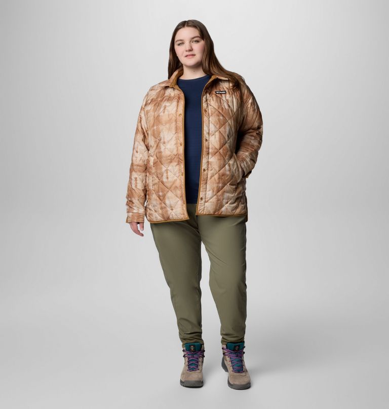 Women's Longhorn Ridge Reversible Shirt Jacket - Plus Size, Color: Camel Brown, image 3