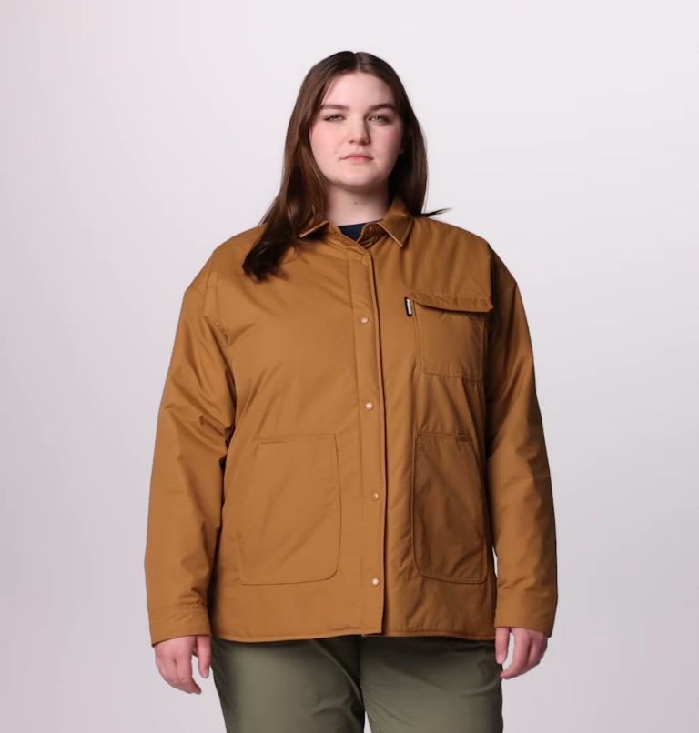 Women's Longhorn Ridge Reversible Shirt Jacket - Plus Size, Color: Camel Brown