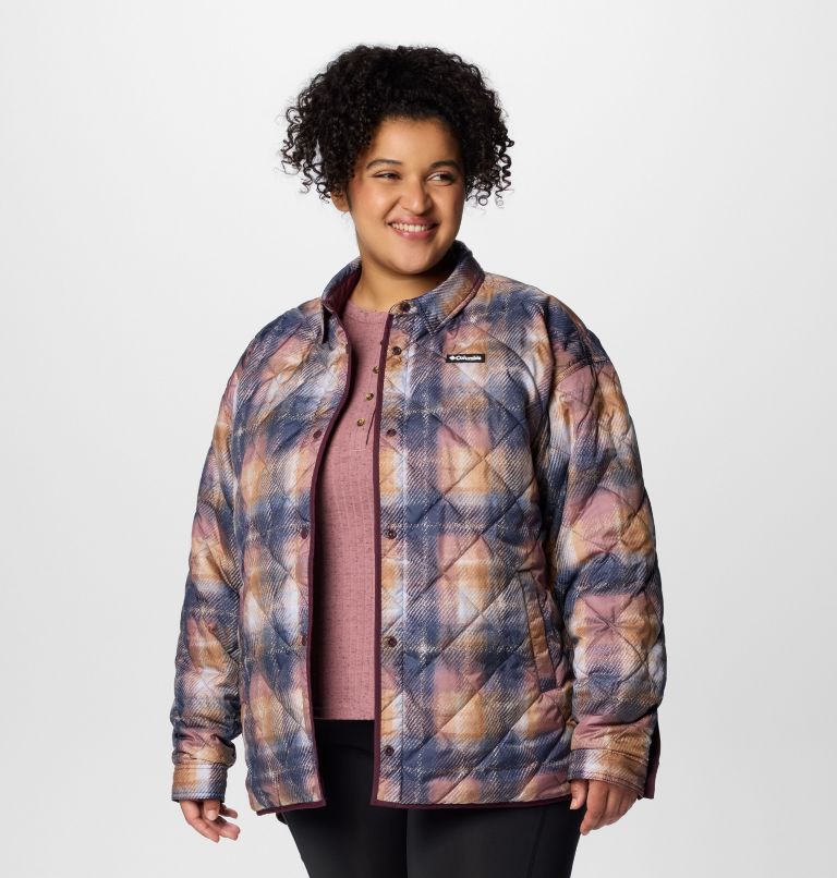 Women's Longhorn Ridge Reversible Shirt Jacket - Plus Size, Color: Moonvista, image 6
