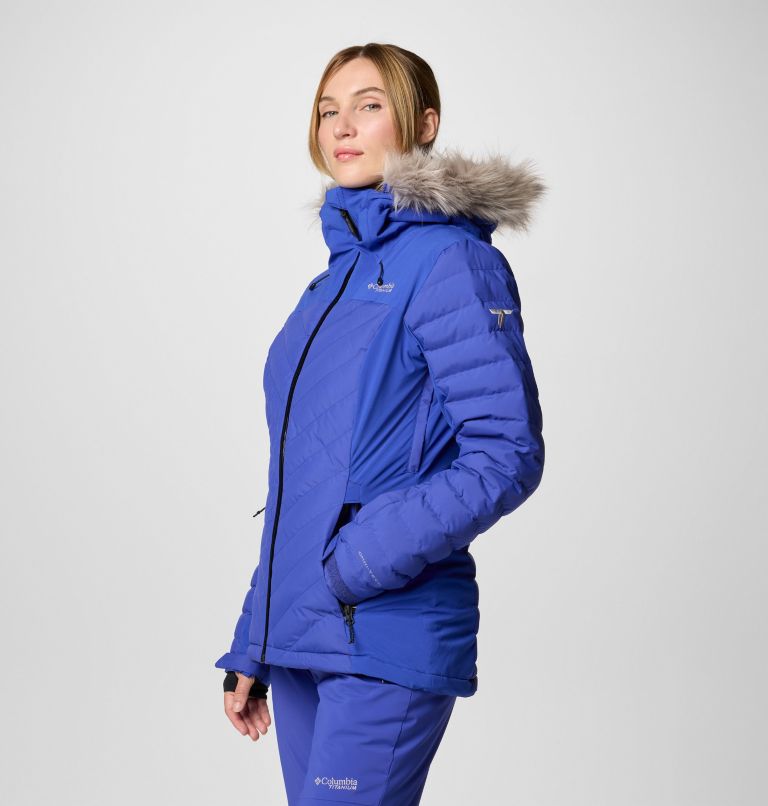 Women's Bird Mountain II Insulated Down Ski Jacket, Color: Clematis Blue, image 4