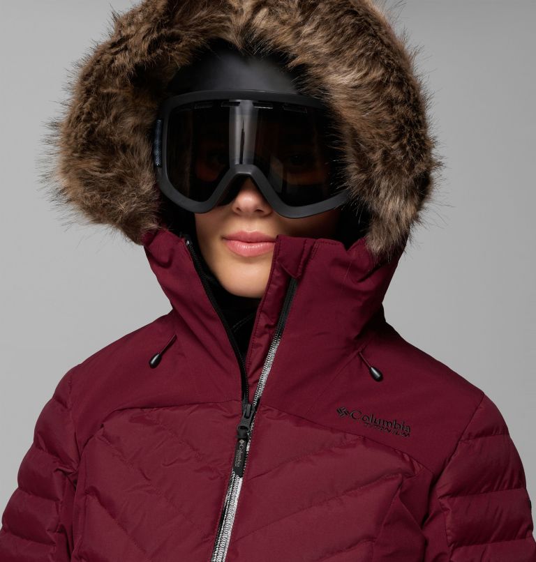 Women's Bird Mountain II Insulated Down Ski Jacket, Color: Rich Wine, image 8