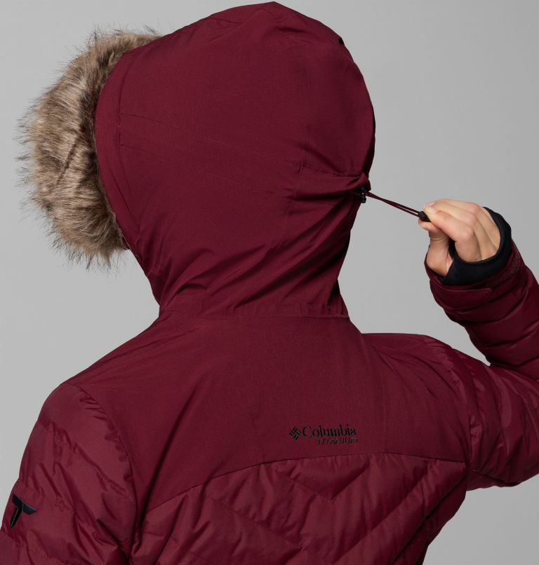 Women's Bird Mountain II Insulated Down Ski Jacket, Color: Rich Wine, image 10