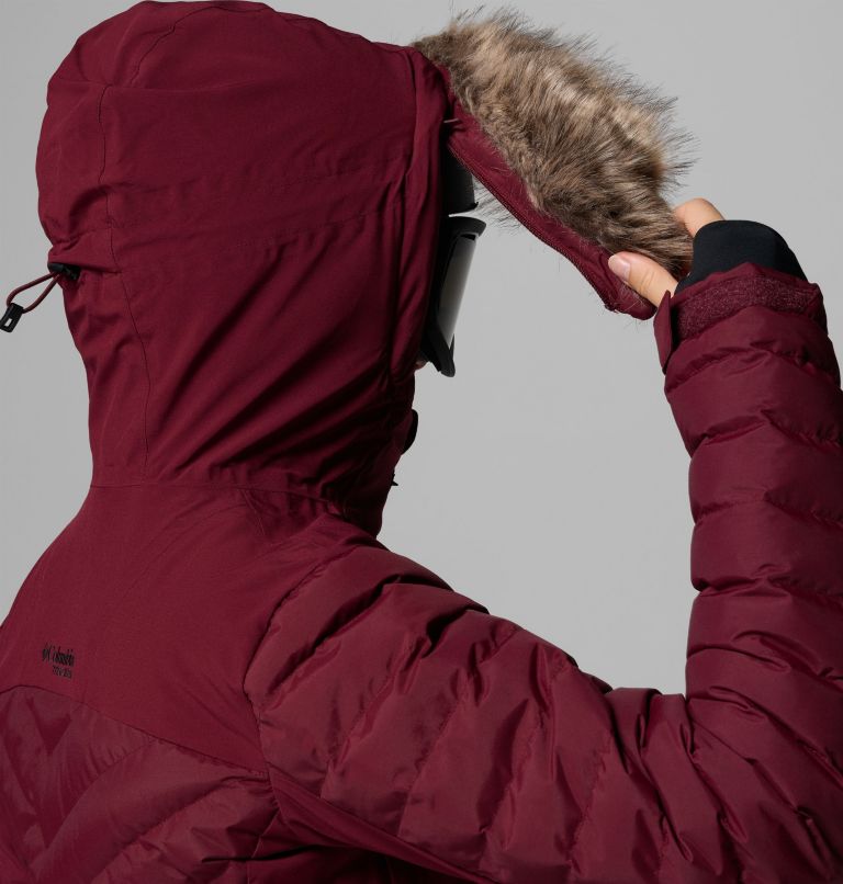 Women's Bird Mountain II Insulated Down Ski Jacket, Color: Rich Wine, image 11