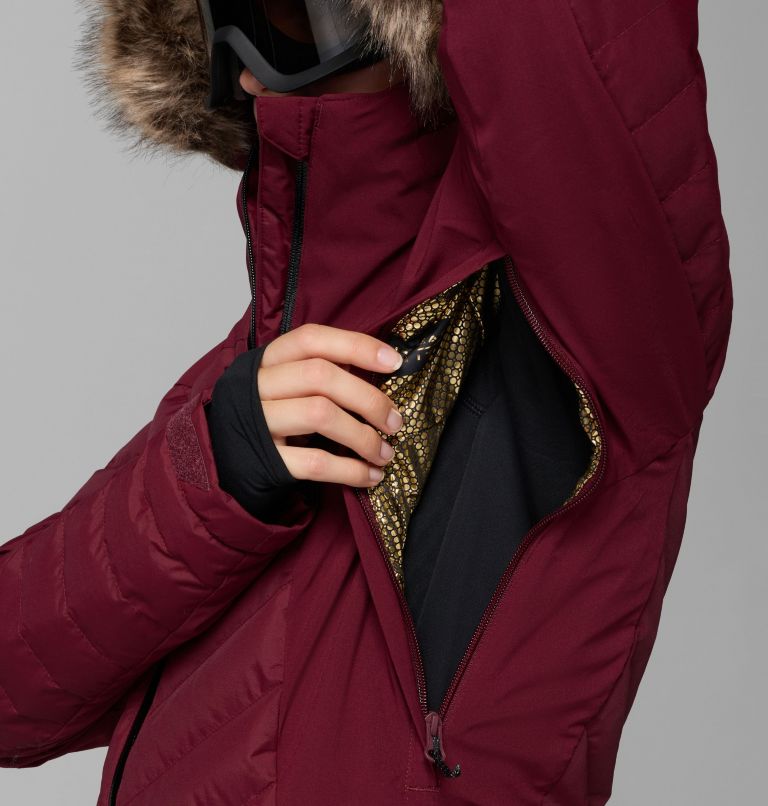 Women's Bird Mountain II Insulated Down Ski Jacket, Color: Rich Wine, image 12