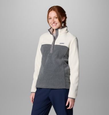 Benton Springs Half Snap Pullover für Frauen, Color: City Grey Heather, Chalk, image 52