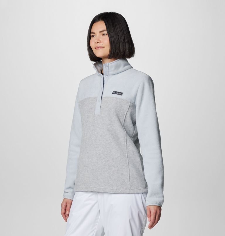 Women's Benton Springs Half Snap Pullover Fleece II, Color: Cirrus Grey Heather, image 4