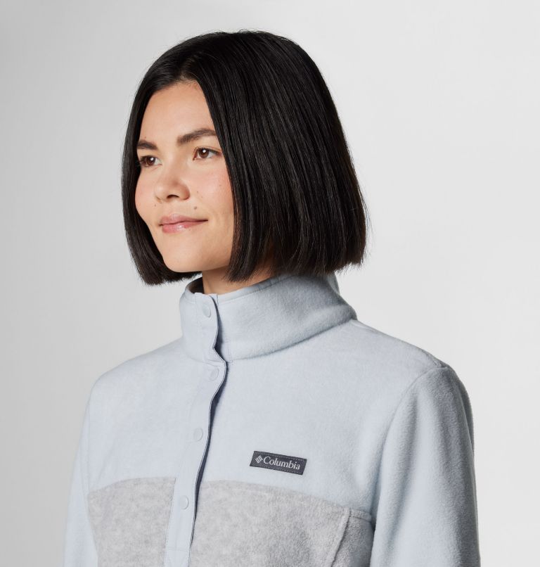 Women's Benton Springs Half Snap Pullover Fleece II, Color: Cirrus Grey Heather, image 5