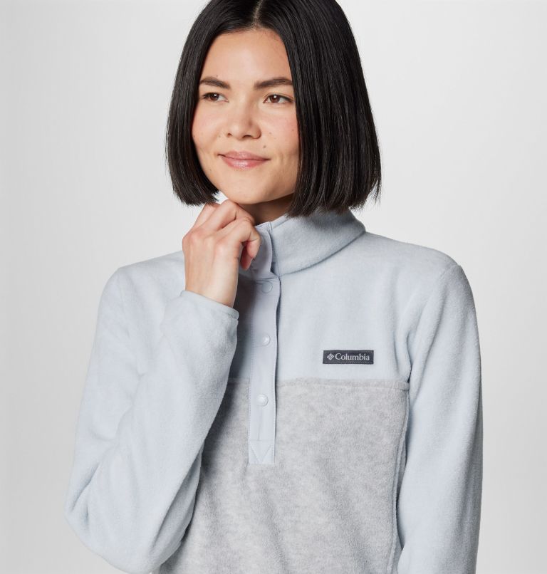 Women's Benton Springs Half Snap Pullover Fleece II, Color: Cirrus Grey Heather, image 7