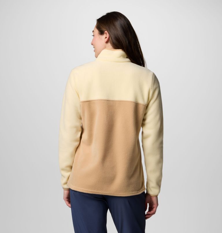 Forro polar con cierre medio a presión Benton Springs para mujer, Color: Canoe, Lemon Wash, image 2