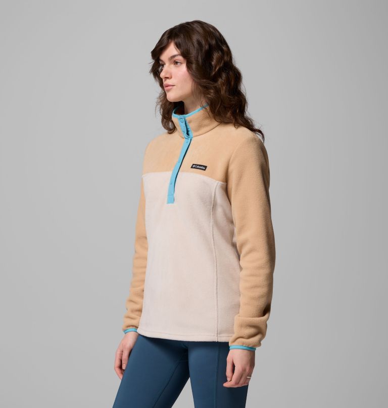 Women's Benton Springs Half Snap Pullover Fleece II, Color: Dark Stone, Canoe, Vintage Blue, image 4