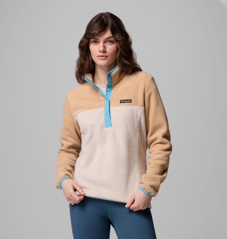 Women's Benton Springs Half Snap Pullover Fleece II, Color: Dark Stone, Canoe, Vintage Blue, image 1