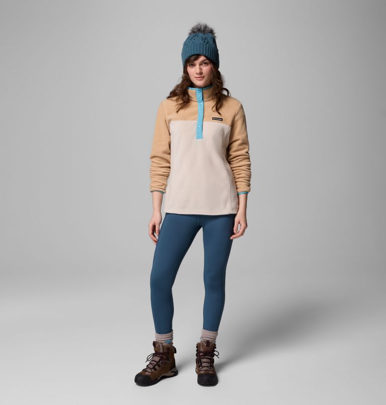 Women's Benton Springs Half Snap Pullover Fleece II, Color: Dark Stone, Canoe, Vintage Blue, image 2