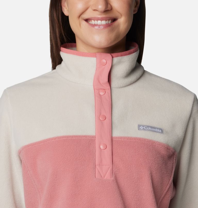 Women's Benton Springs Half Snap Pullover, Color: Dark Stone, Pink Agave, image 4