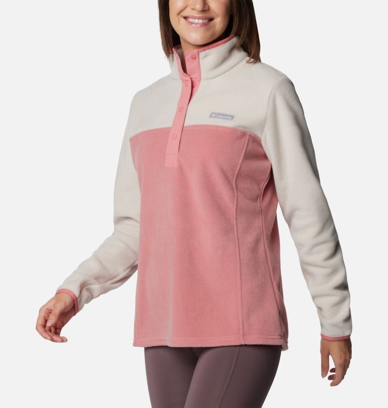 Women's Benton Springs Half Snap Pullover, Color: Dark Stone, Pink Agave, image 5