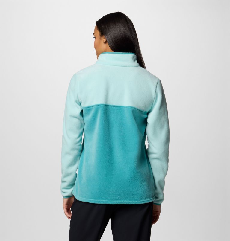 Women's Benton Springs Half Snap Pullover, Color: Teal, Spray, image 2