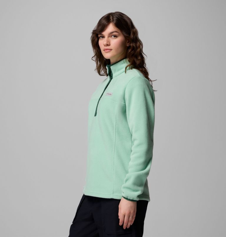 Women's Benton Springs Half Snap Pullover, Color: New Mint, Rain Forest, image 4