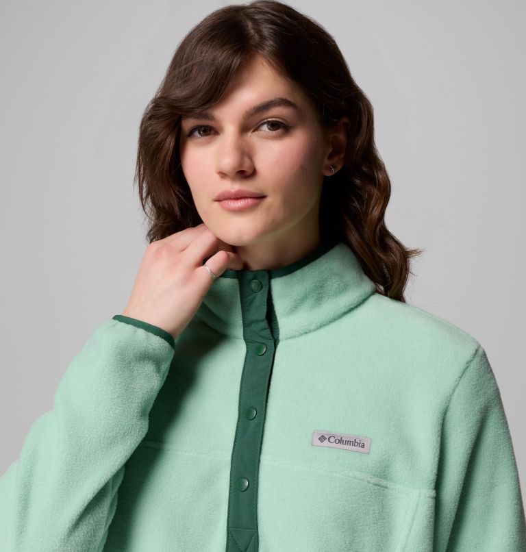 Women's Benton Springs Half Snap Pullover, Color: New Mint, Rain Forest, image 5