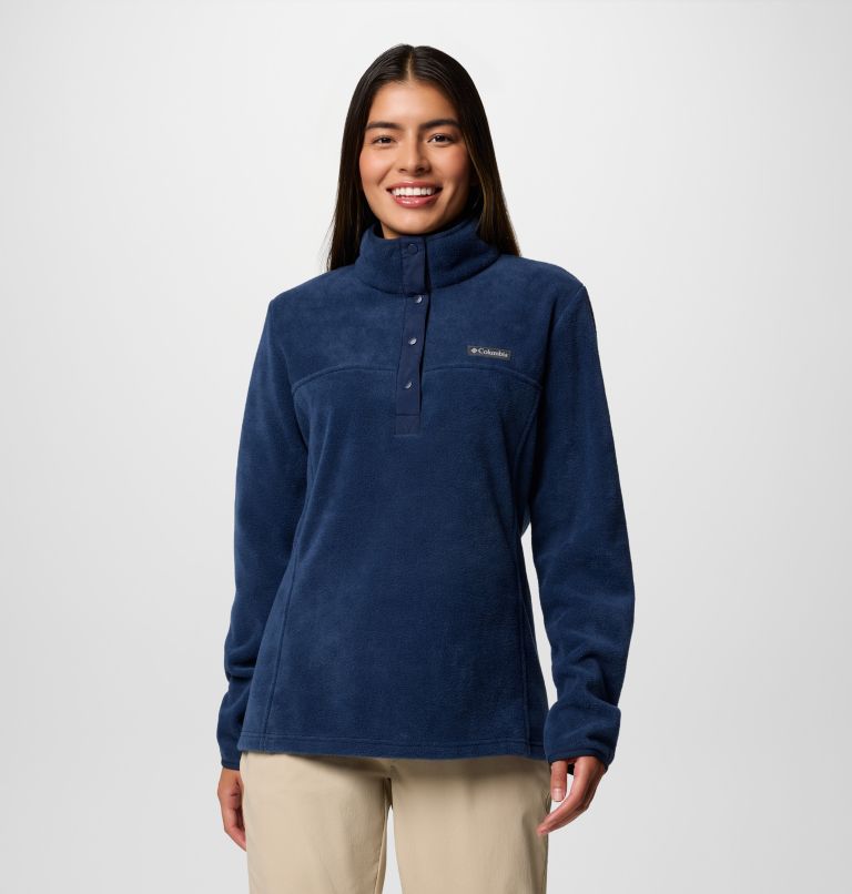 Forro polar con cierre medio a presión Benton Springs para mujer, Color: Collegiate Navy, image 1