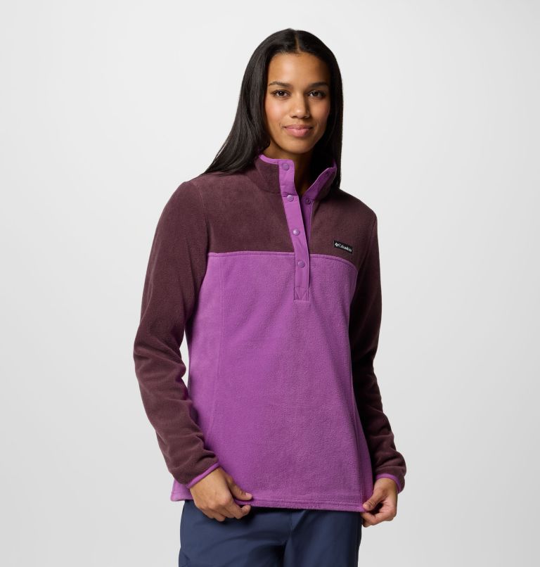 Women's Benton Springs Half Snap Pullover Fleece II, Color: Razzle, Moonvista, image 1