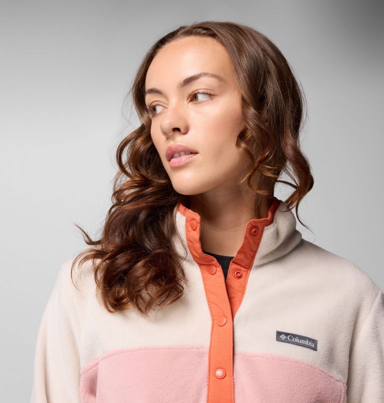 Women's Benton Springs Half Snap Pullover Fleece II, Color: Eraser Pink, Dark Stone, Tuscan, image 5