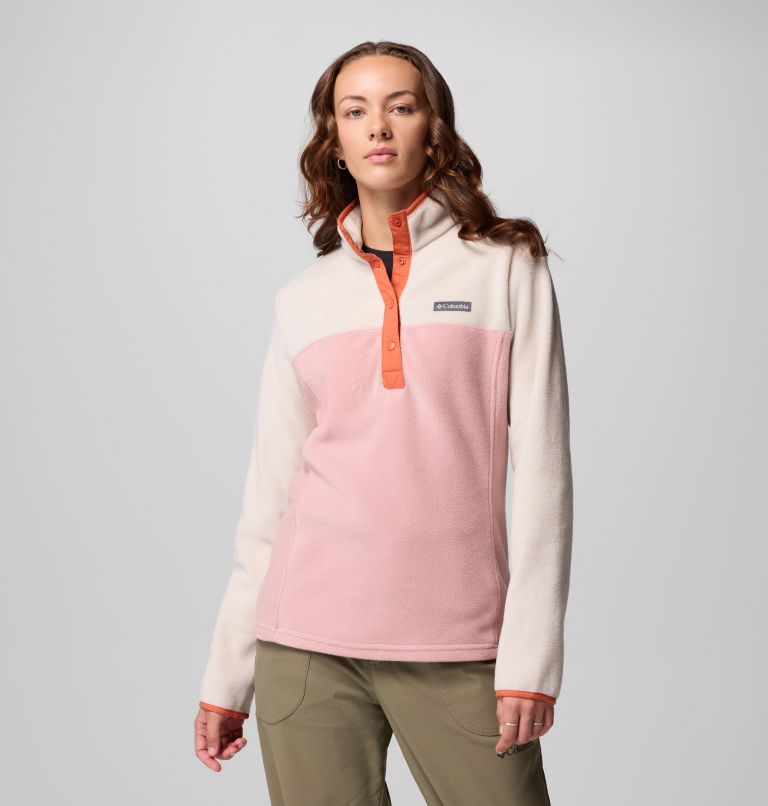 Women's Benton Springs Half Snap Pullover Fleece II, Color: Eraser Pink, Dark Stone, Tuscan, image 1