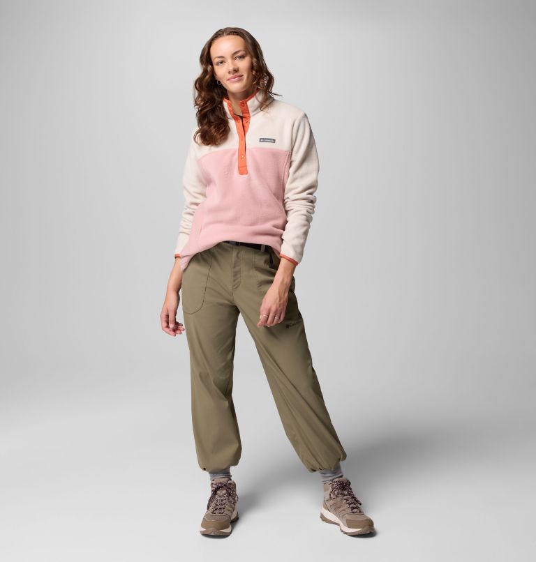 Women's Benton Springs Half Snap Pullover Fleece II, Color: Eraser Pink, Dark Stone, Tuscan, image 2