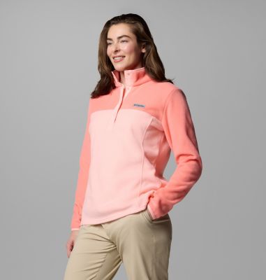 Sweat polaire pressionné Benton Springs femme, Color: Pink Sand, Alpenglow, image 11