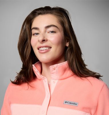 Sweat polaire pressionné Benton Springs femme, Color: Pink Sand, Alpenglow, image 12