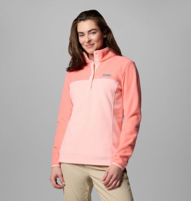 Sweat polaire pressionné Benton Springs femme, Color: Pink Sand, Alpenglow, image 9