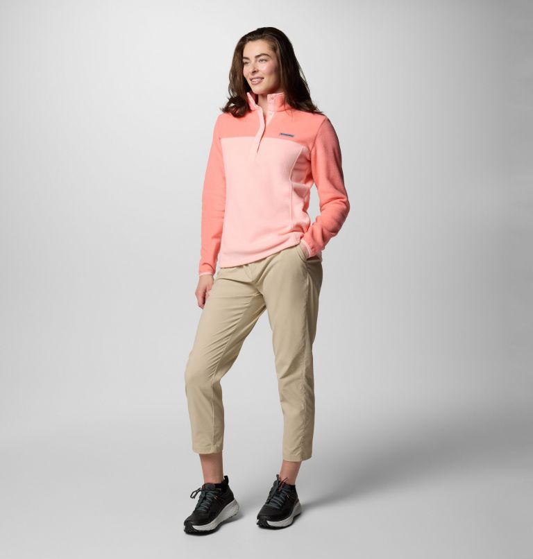 Sweat polaire pressionné Benton Springs femme, Color: Pink Sand, Alpenglow, image 5