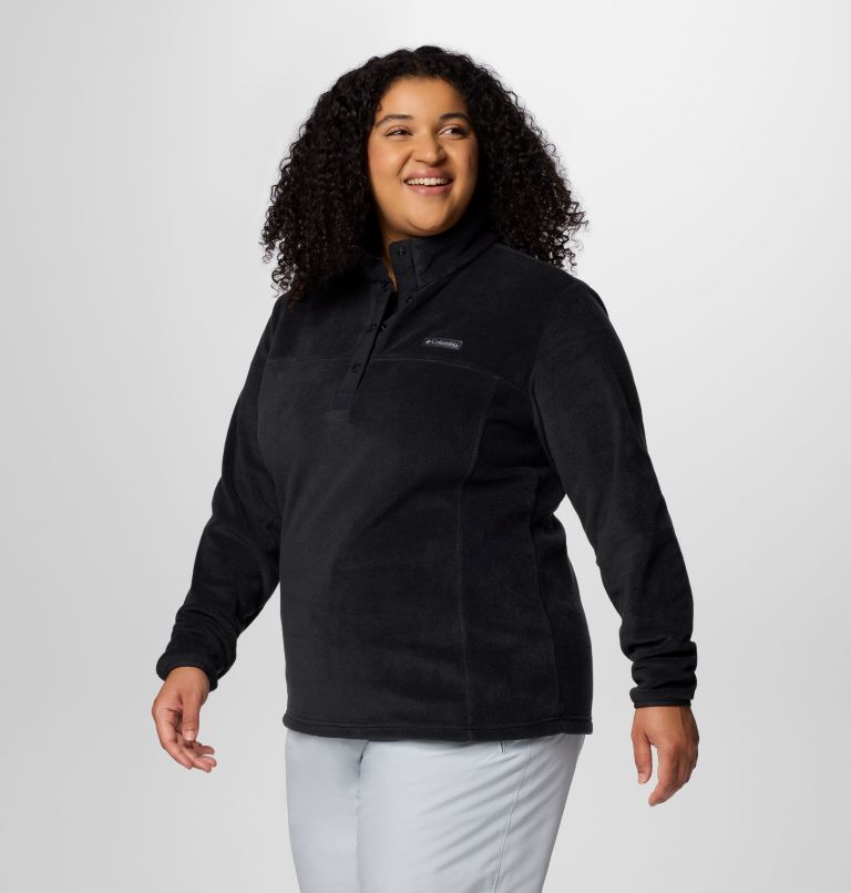 Women's Benton Springs Half Snap Pullover Fleece II - Plus Size, Color: Black, image 4
